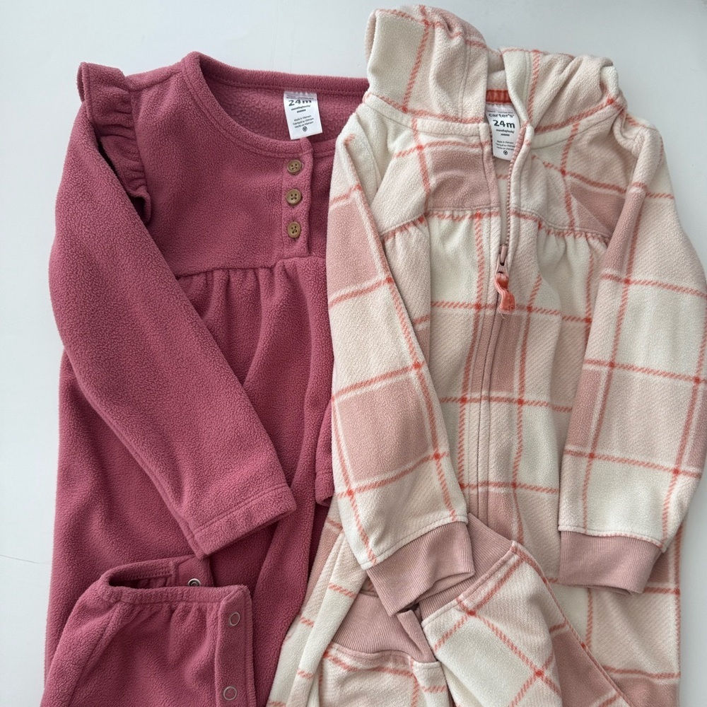 Carter’s 2 piece set 24M Cozy Kids Set in Pink and Cream​